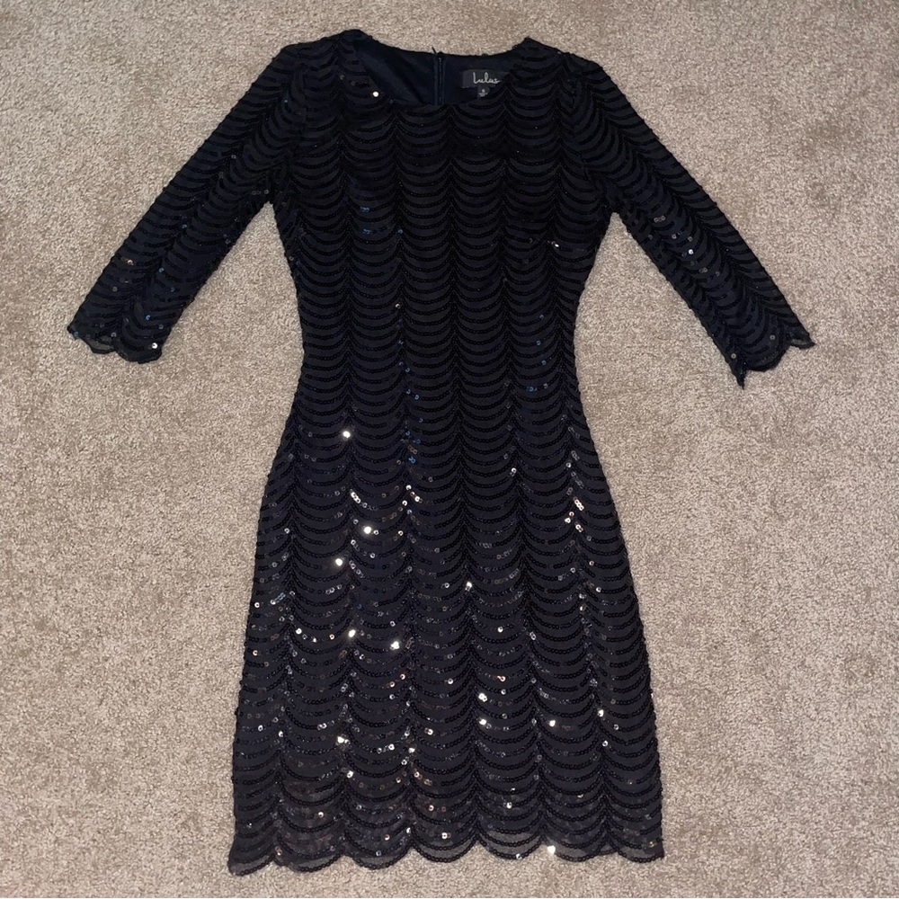 Lulu’s Black Sequin Dress